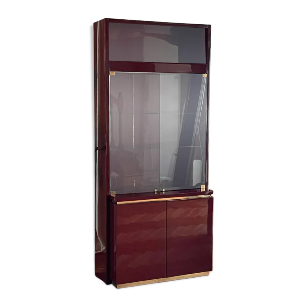 Bibliothèque/vitrine Éric Maville pour Roche Bobois vintage années 70