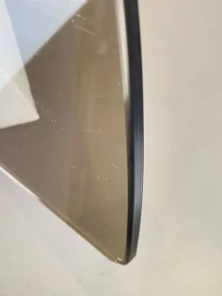 Bibliothèque vitrine étagère murale angle modulable verre et métal doré 70
