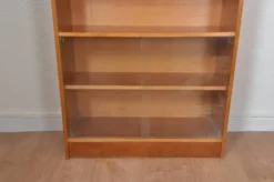 Bibliothèque vitrine vintage en placage bois, années 1950-1960