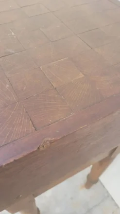 Billot de Boucher table de préparation en bois ancien