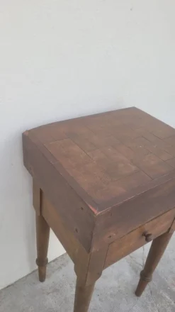 Billot de Boucher table de préparation en bois ancien