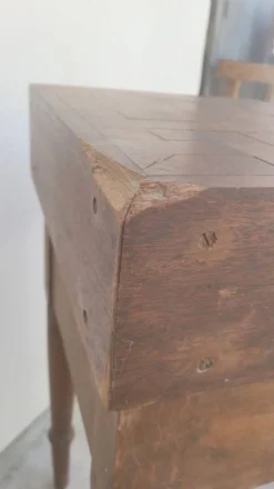 Billot de Boucher table de préparation en bois ancien