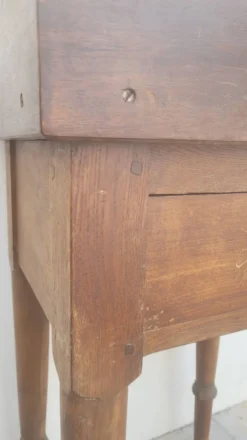 Billot de Boucher table de préparation en bois ancien