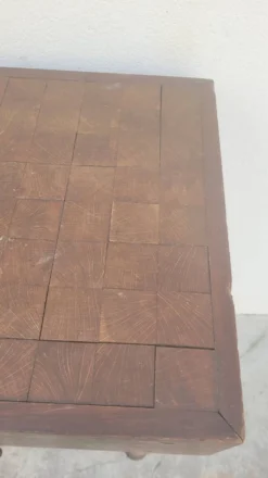 Billot de Boucher table de préparation en bois ancien