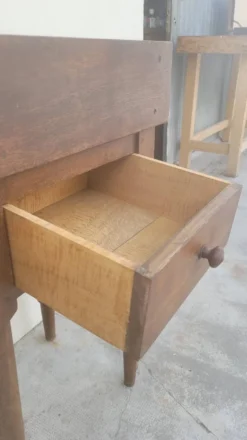 Billot de Boucher table de préparation en bois ancien