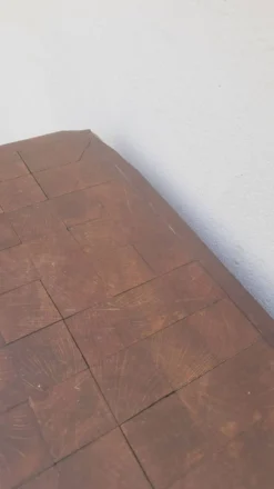 Billot de Boucher table de préparation en bois ancien