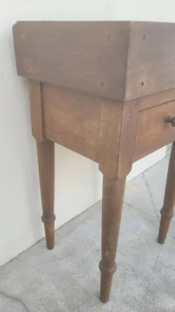 Billot de Boucher table de préparation en bois ancien