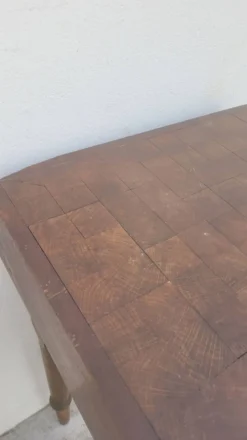 Billot de Boucher table de préparation en bois ancien