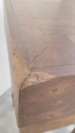 Billot de Boucher table de préparation en bois ancien