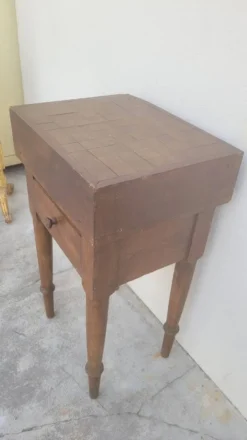 Billot de Boucher table de préparation en bois ancien
