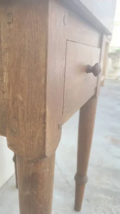 Billot de Boucher table de préparation en bois ancien