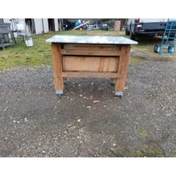 Billot de cuisine bois et marbre
