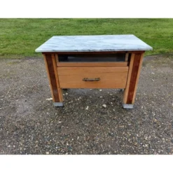 Billot de cuisine bois et marbre