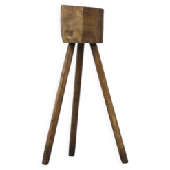 Bloc de boucher en chêne primitif Wabi Sabi antique
