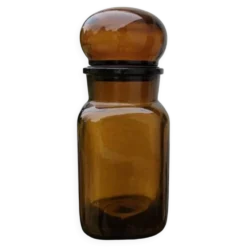 Bocal en verre ambré