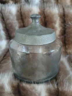 Bocal en verre + couvercle en métal