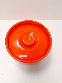 Boite en céramique orange Pino Spagnolo pour Sicart