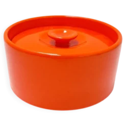 Boite en céramique orange Pino Spagnolo pour Sicart