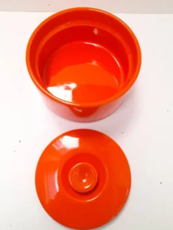 Boite en céramique orange Pino Spagnolo pour Sicart