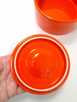 Boite en céramique orange Pino Spagnolo pour Sicart