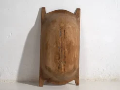 Bol ancien en bois massif wabi-sabi (c.1900) #9