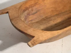 Bol ancien en bois massif wabi-sabi (c.1900) #9