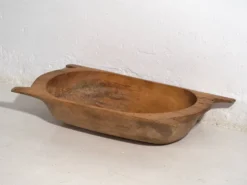 Bol ancien en bois massif wabi-sabi (c.1900) #9