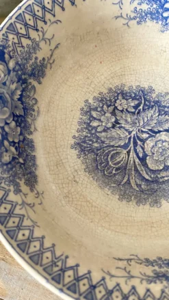 Bol, coupelle en terre de fer Sarreguemines modèle jardinière