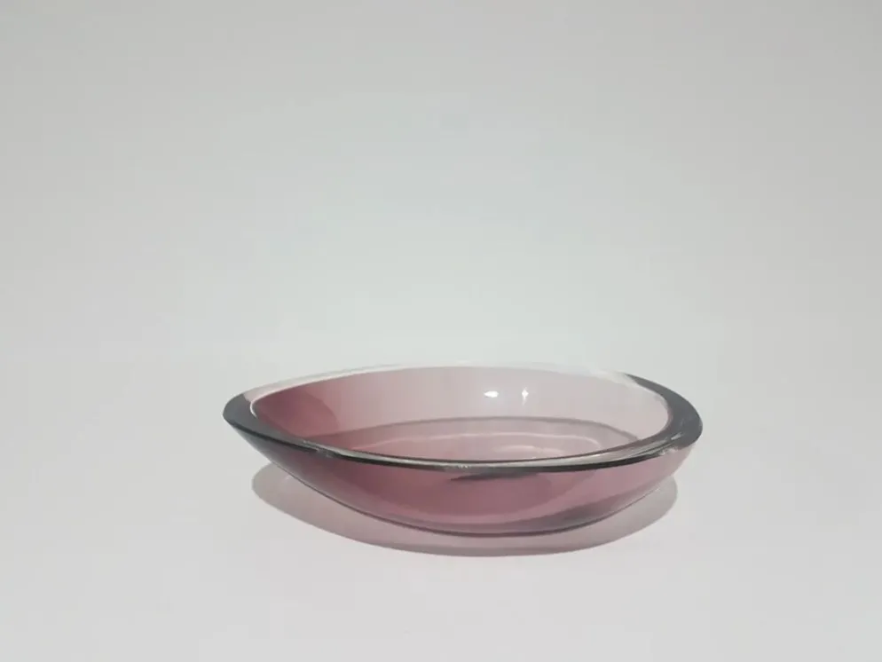 Bol décoratif, rose-violet, en verre, conçu par A. F. Gangkofner, Hessengl