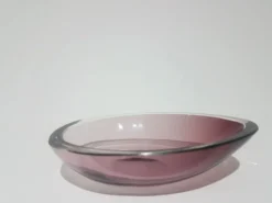 Bol décoratif, rose-violet, en verre, conçu par A. F. Gangkofner, Hessengl