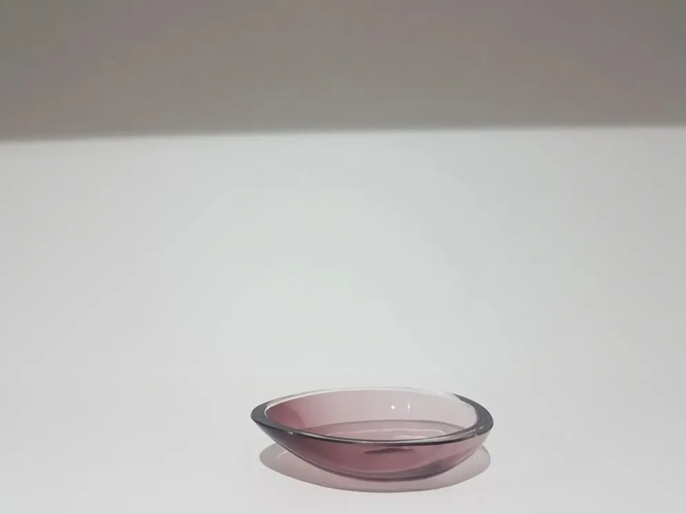 Bol décoratif, rose-violet, en verre, conçu par A. F. Gangkofner, Hessengl