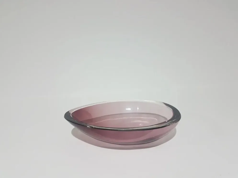 Bol décoratif, rose-violet, en verre, conçu par A. F. Gangkofner, Hessengl