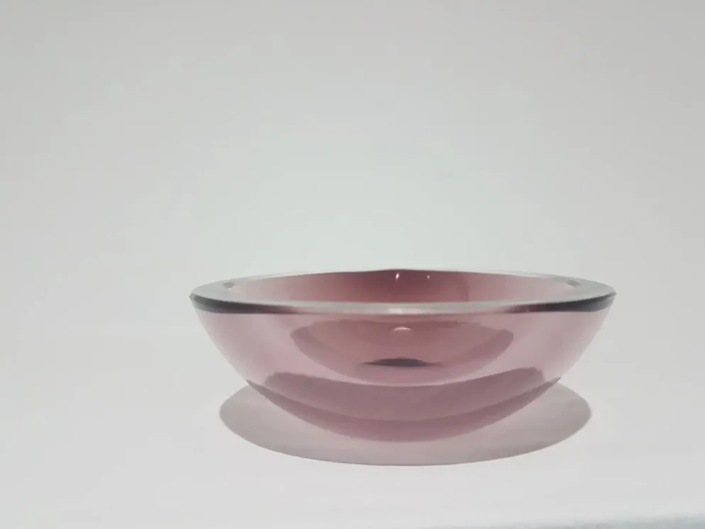 Bol décoratif, rose-violet, en verre, conçu par A. F. Gangkofner, Hessengl