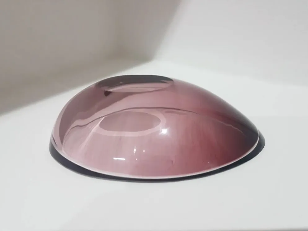 Bol décoratif, rose-violet, en verre, conçu par A. F. Gangkofner, Hessengl