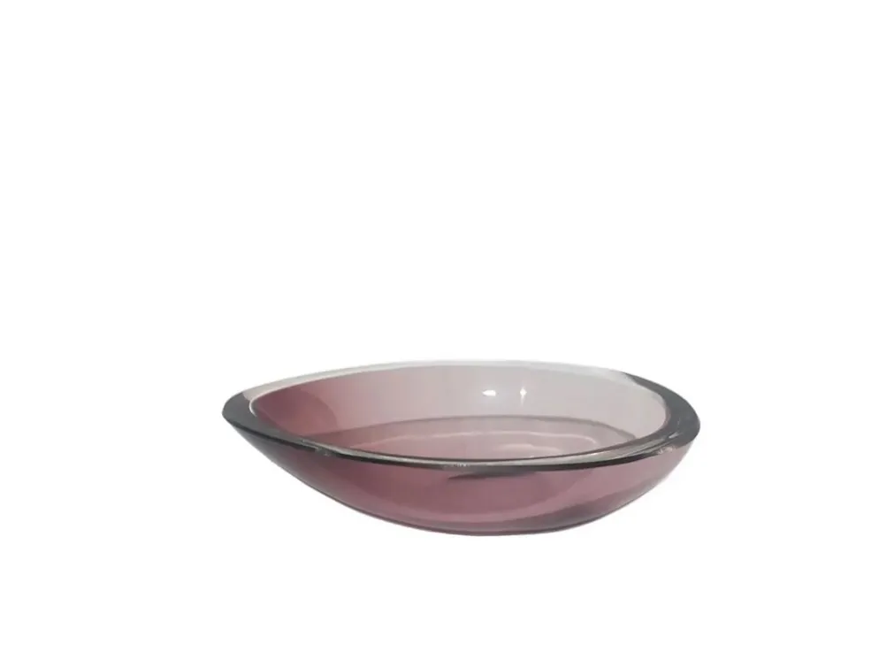 Bol décoratif, rose-violet, en verre, conçu par A. F. Gangkofner, Hessengl