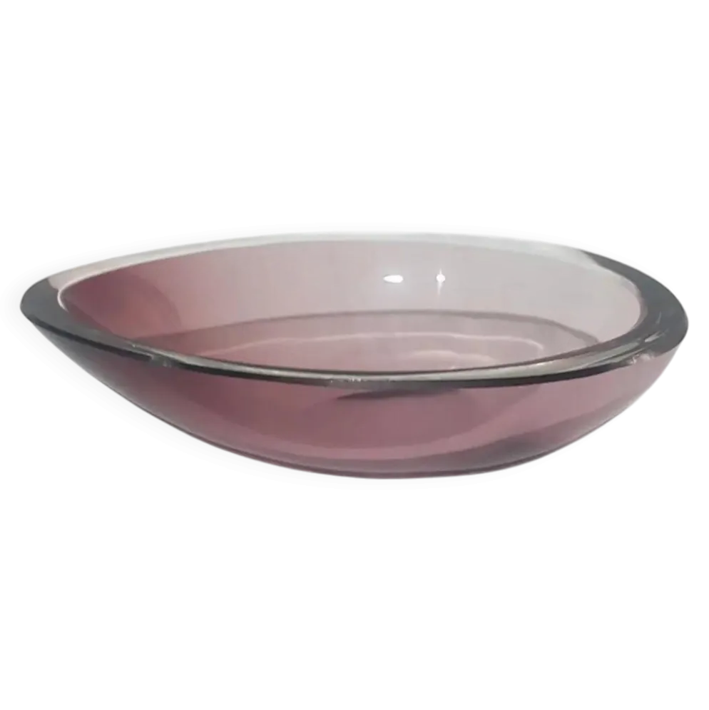 Bol décoratif, rose-violet, en verre, conçu par A. F. Gangkofner, Hessengl