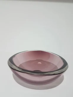 Bol décoratif, rose-violet, en verre, conçu par A. F. Gangkofner, Hessengl