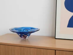 Bol en cobalt, design danois, années 1970, fabriqué au Danemark
