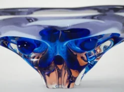 Bol en cobalt, design danois, années 1970, fabriqué au Danemark