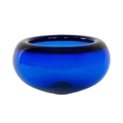 Bol en cobalt, design danois, années 1960, fabricant : Holmegaard, designer : Per