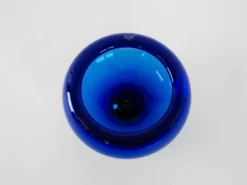 Bol en cobalt, design danois, années 1960, fabricant : Holmegaard, designer : Per