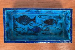 Bol en céramique de studio en forme de poisson Pesce de style mid-century moderne par Aldo Londi pour Bitossi, Italie, années 1960.