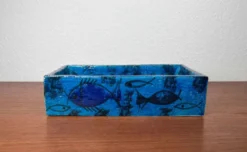 Bol en céramique de studio en forme de poisson Pesce de style mid-century moderne par Aldo Londi pour Bitossi, Italie, années 1960.