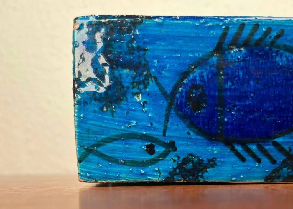 Bol en céramique de studio en forme de poisson Pesce de style mid-century moderne par Aldo Londi pour Bitossi, Italie, années 1960.