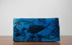Bol en céramique de studio en forme de poisson Pesce de style mid-century moderne par Aldo Londi pour Bitossi, Italie, années 1960.