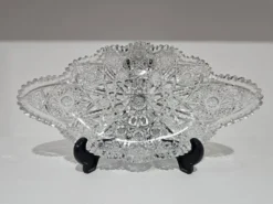 Bol en cristal à motif étoilé, américain, en verre taillé brillant américain, années 1920.