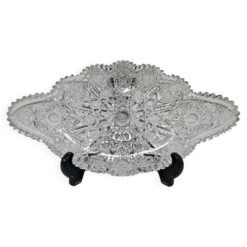 Bol en cristal à motif étoilé, américain, en verre taillé brillant américain, années 1920.