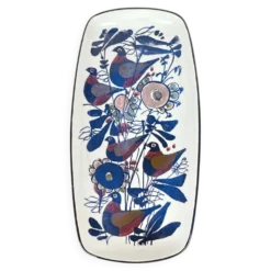 Bol en porcelaine danoise Tenera de style mid-century moderne avec motif d'oiseau par Kari Christensen pour Aluminia Royal Copenhagen, années 1960.