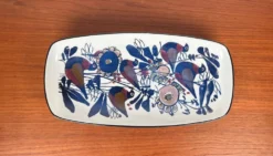 Bol en porcelaine danoise Tenera de style mid-century moderne avec motif d'oiseau par Kari Christensen pour Aluminia Royal Copenhagen, années 1960.