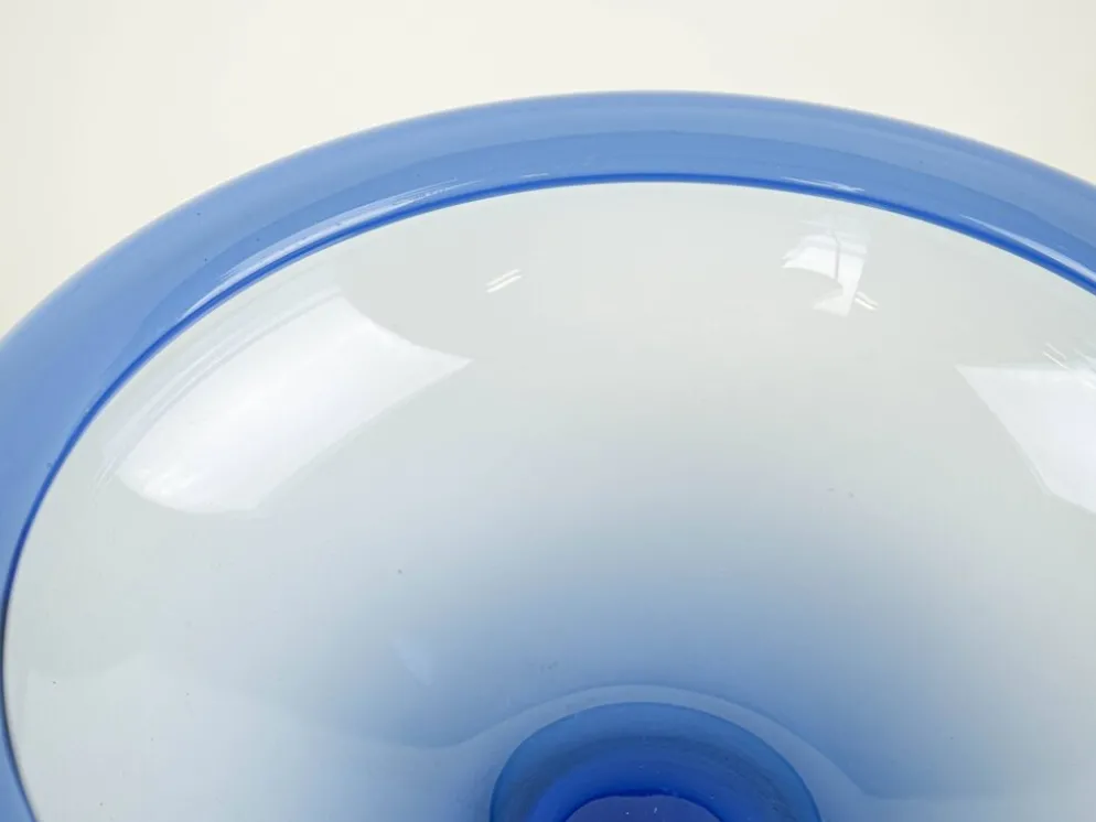 Bol en verre bleu, design danois, années 1970, fabriqué par Holmegaard